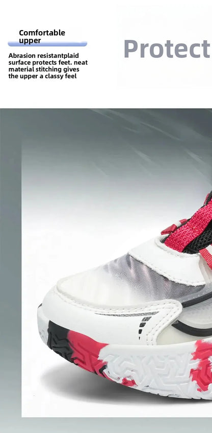 Boys Basketball Shoes Training Running Sports Sneakers Spring Autumn New Style Middle Large Children Boy Knob Movement Footwear