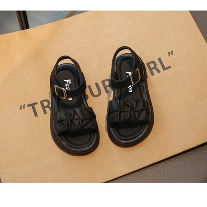 Girls' Elegant Sandals - Versatile & Stylish For Indoor/Outdoor, Beach-Ready Princess Shoes , Breathable & Lightweight