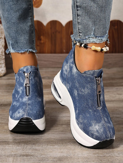 Women Sneakers Anti-slip Platform Wedge Sneakers Women Slip on Casual Lady Vulcanized Shoes Women Zapatos De Mujer2026