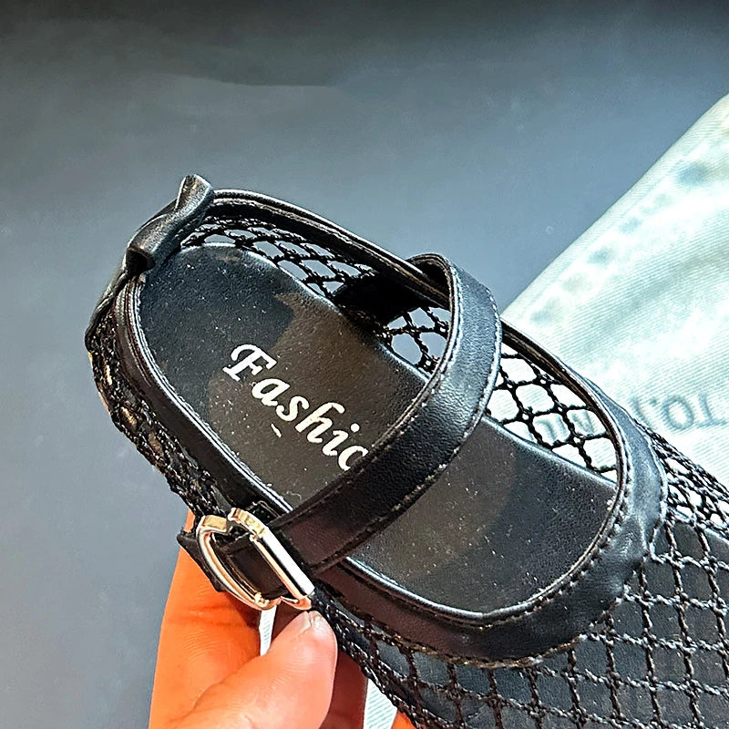 Baby Girls Summer Fashion Kids Soft Cute Grid Daily School Students Sandals Elegant Bow Casual Lightweight Flats Zapatos Mujer