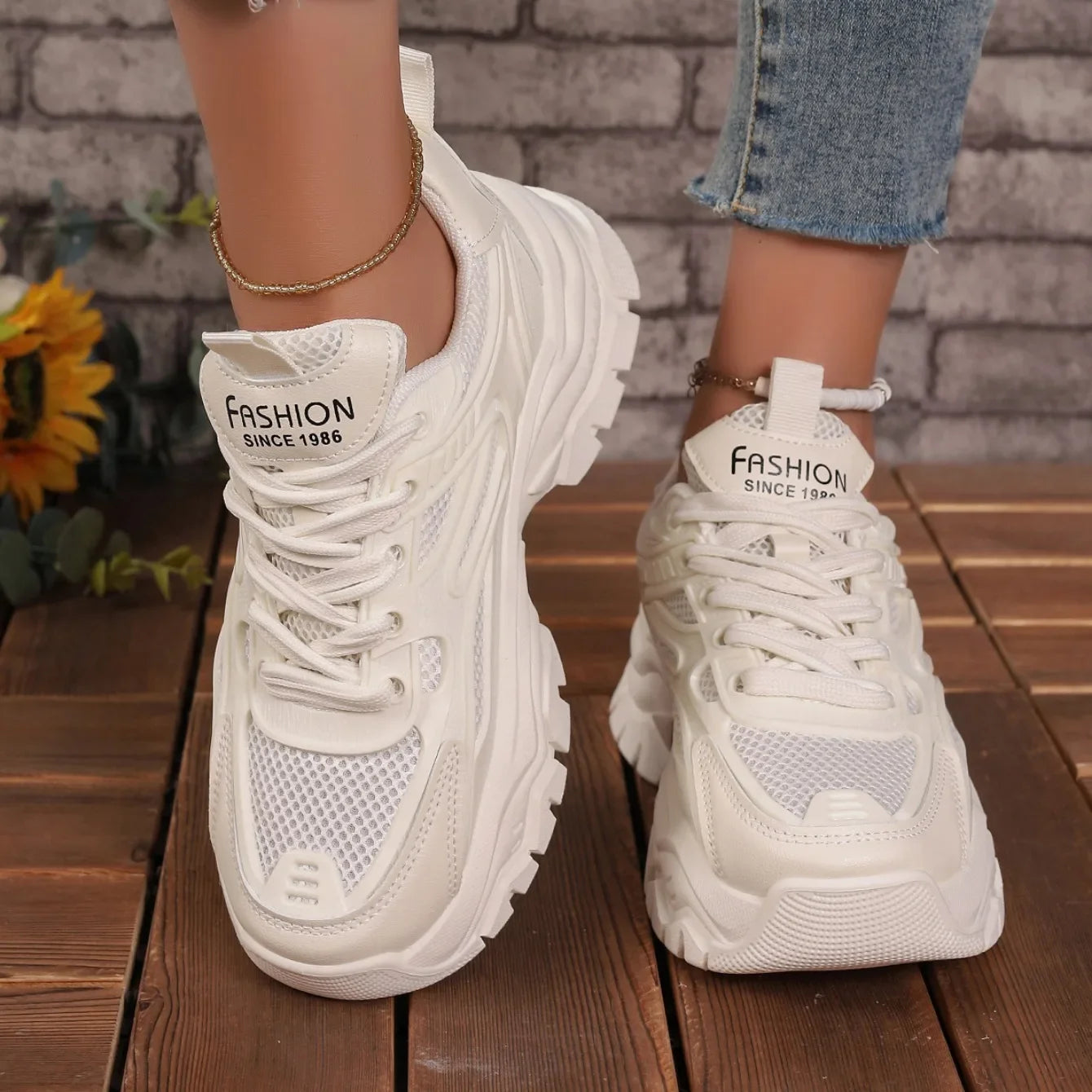 Women Sneakers New Fashion Chunky Sneakers Women Outdoor Tennis Platform Sports Shoes for Women Lightweight Designer Shoes