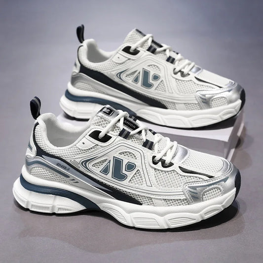 Men's Sneakers Fashion Breathable Sports Shoes Outdoor Running Shoes for Men Lace Up Platform Training Sneakers Tenis Masculino