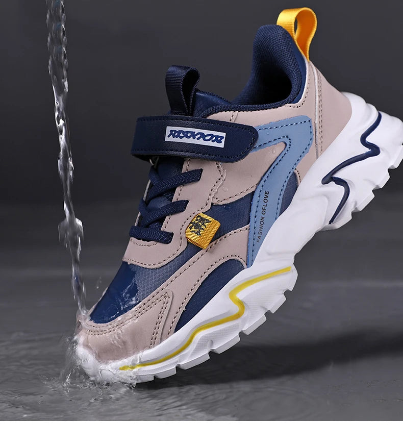 Fashion Children Sneakers Boys Shoes Leather Pu Kids Shoes School Casual Sports Tennis Sneakers for Girls