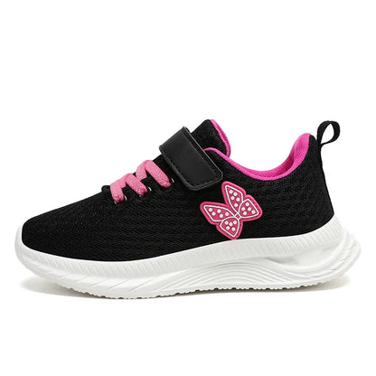 Girls' Breathable Mesh Sneakers with Bowknot Anti - Slip Casual Running Shoes for Kids Summer Sale Children's Sports Shoes