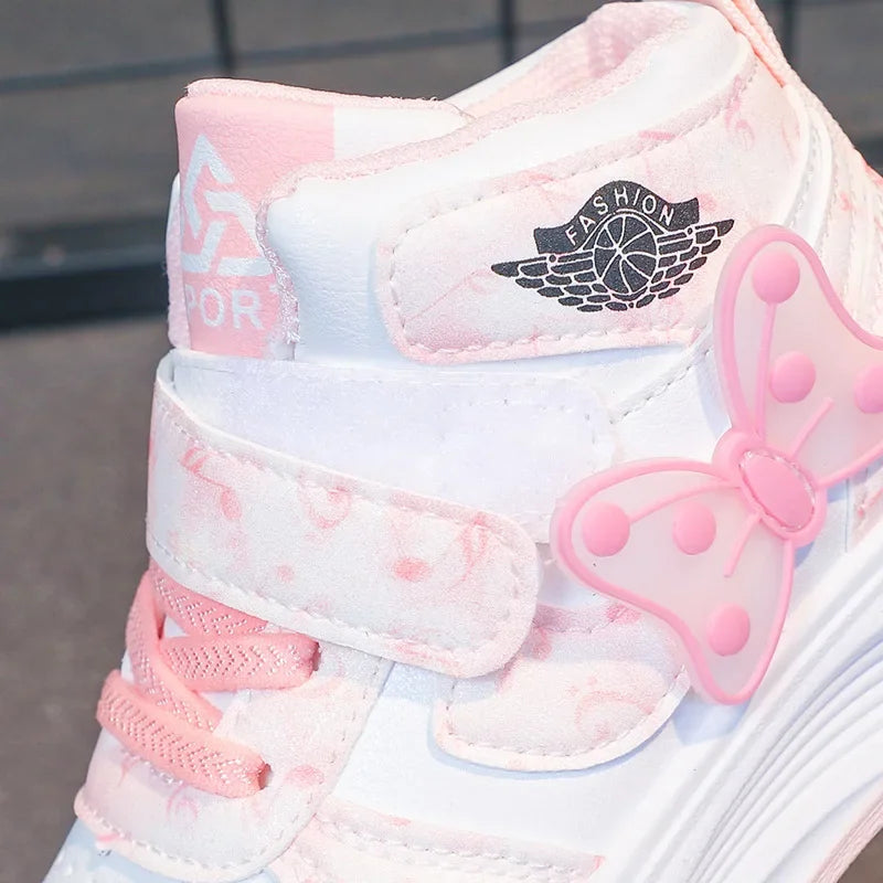 Children's SneakersGirls Casual Shoes Student Shoes Anti-slip Teen Sport Pink Blue Shoes Size 26-37