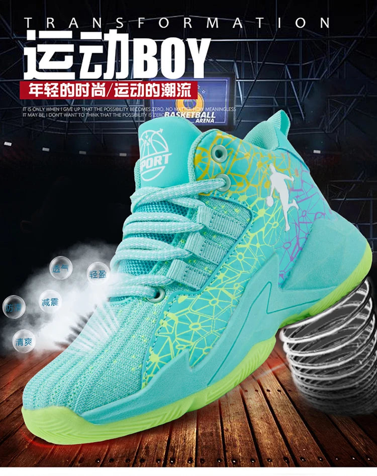 Kids Sneakers Boys Basketball Shoes Children's Casual Shoes Outdoor Training Running Sneakers Child Non-slip Comfortable 8