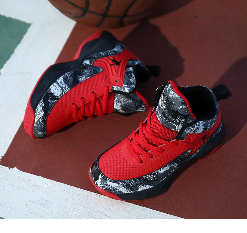 Children's Basketball Shoes for Boys Kids Sneakers Outdoor Non-slip Sports Running Child Girls Basket Trainer Shoes Walking Shoe