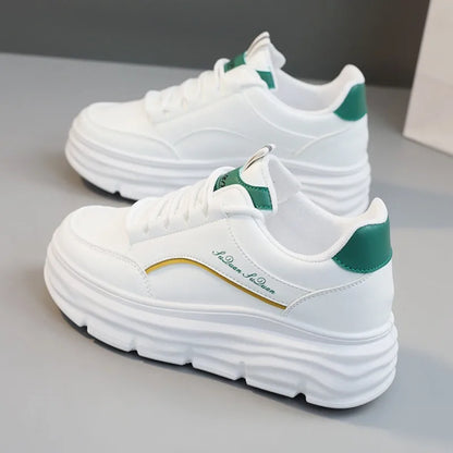 Women's Sneakers Spring Trend Lace-up Platform Casual Shoes Student Small White Shoe Old Dad Style Soft Sole Flat Shoe Versatile