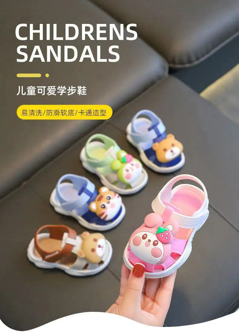 Sandalias Shoes for Girl Children Sandals Garden Shoes New Summer Cartoon Boy Beach Shoe Soft Soled Girls Walking Shoe Baby Shoe