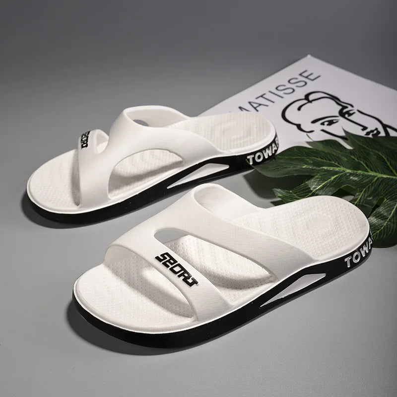 Men's Summer Fashion Slippers for Home ,Soft Soles, PVC Durable Material, Outdoor Sports and Leisure Beach Shoes