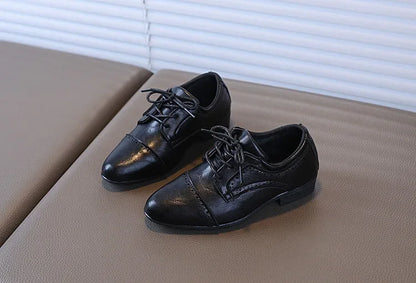 Boys School Leather Shoes New Performance Kids Black Loafers Fashion Children Formal Uniform Low-heels Shoes Causal Versatile