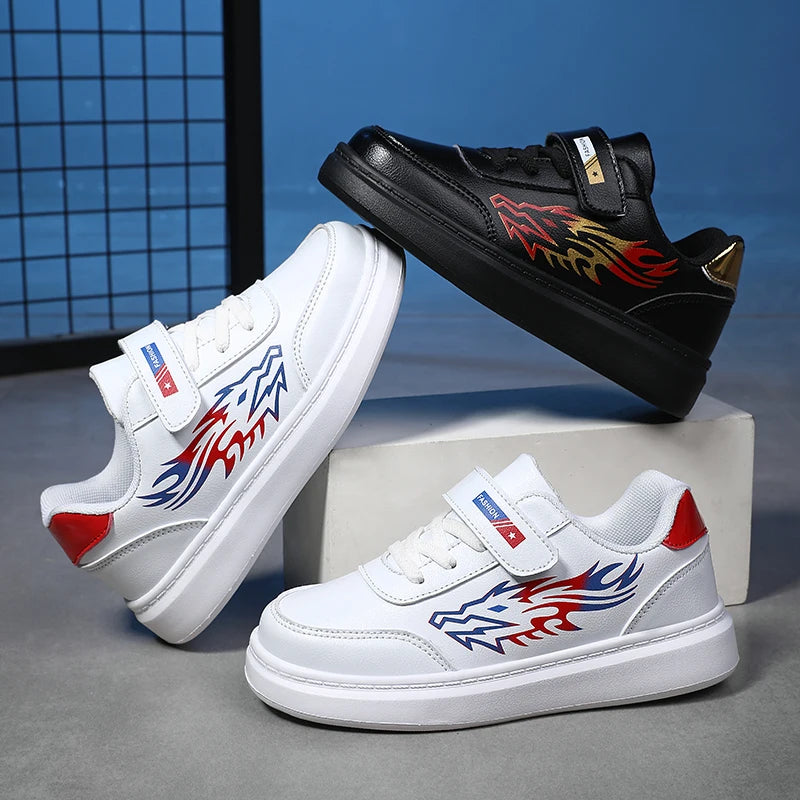 Children's Sports Shoes Boys Casual Running Sneakers Breathable Non-Slip Flat Walking Shoes Fashion Kids Athletic Footwear