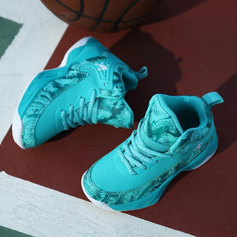 New Boys Brand Basketball Shoes for Kids Sneakers Thick Sole Non-slip Children Sports Shoes Child Boy Basket Trainer Shoes