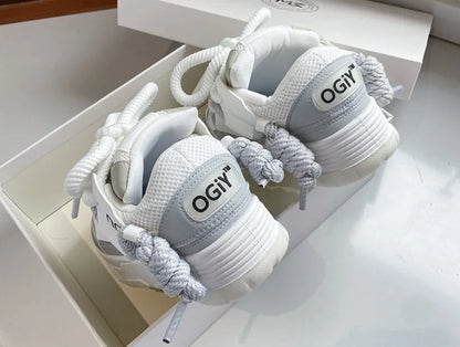 Trendy Women's Men Chunky Sneakers Versatile Casual Thick Soled Board Shoes Female Little White Shoes Walking Shoe Hombre Mujer