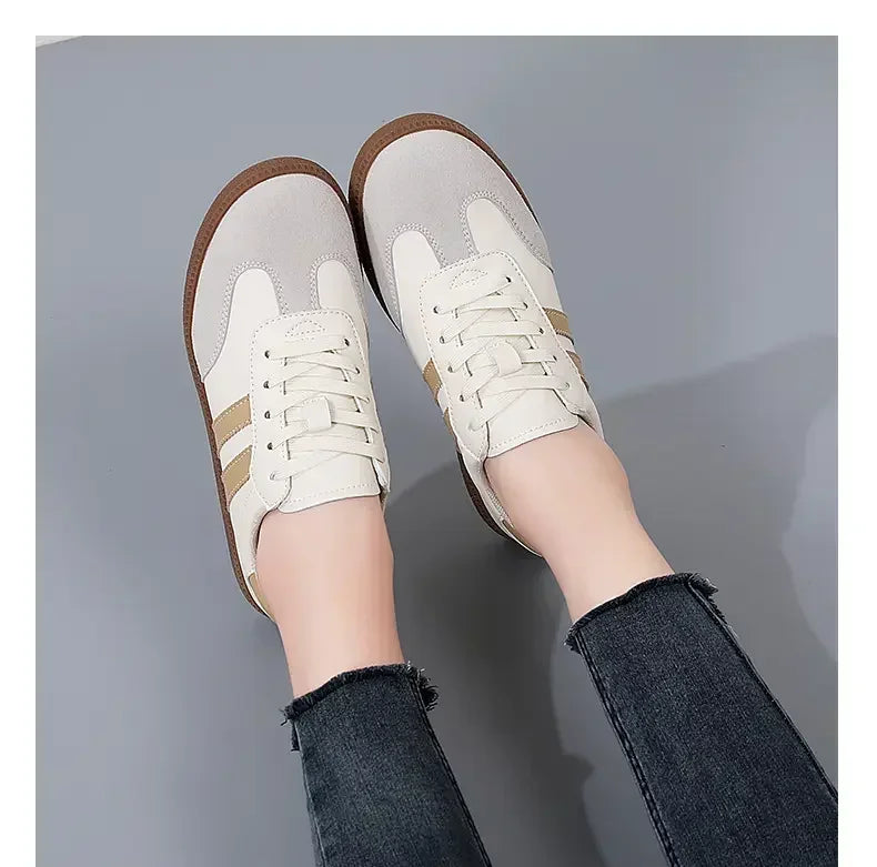 Women Sneakers Fashion Shoes Spring Trend Casual Flats Sneakers Female New Fashion Comfort White Vulcanized Platform Shoes 2024