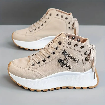 Designer Women Sneakers High Top Denim Canvas Shoes Female Girls Students Canvas Shoes for Women Lace Up Platform Sneakers
