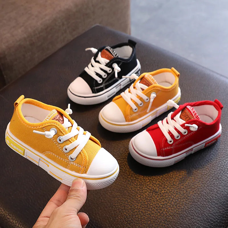 New Children's Canvas Shoes Fashion Baby Board Shoes Girls' Breathable Single Shoes Boys' Casual Shoes