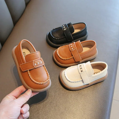 Boys Formal Leather Shoes for Children Kindergarten School Fashion Flats Kids Slip-on Loafers Classic Spring Autumn Korean Style