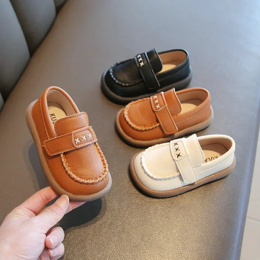 Boys Formal Leather Shoes for Children Kindergarten School Fashion Flats Kids Slip-on Loafers Classic Spring Autumn Korean Style