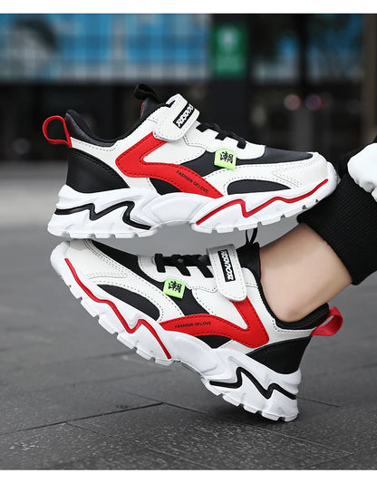 Fashion Children Sneakers Boys Shoes Leather Pu Kids Shoes School Casual Sports Tennis Sneakers for Girls