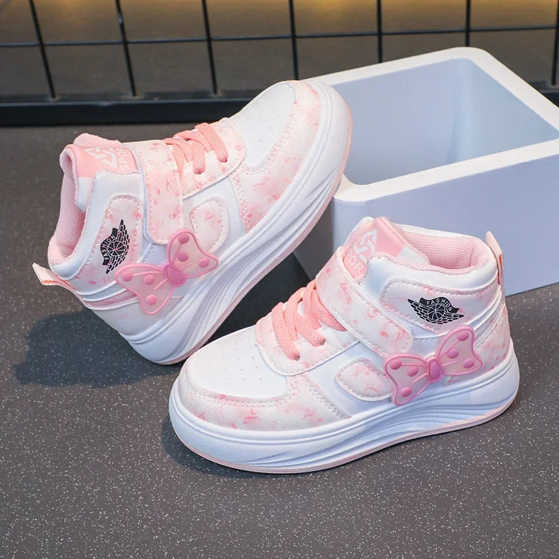 Children's SneakersGirls Casual Shoes Student Shoes Anti-slip Teen Sport Pink Blue Shoes Size 26-37