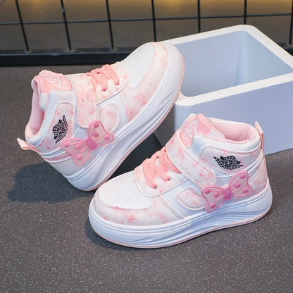 Children's SneakersGirls Casual Shoes Student Shoes Anti-slip Teen Sport Pink Blue Shoes Size 26-37
