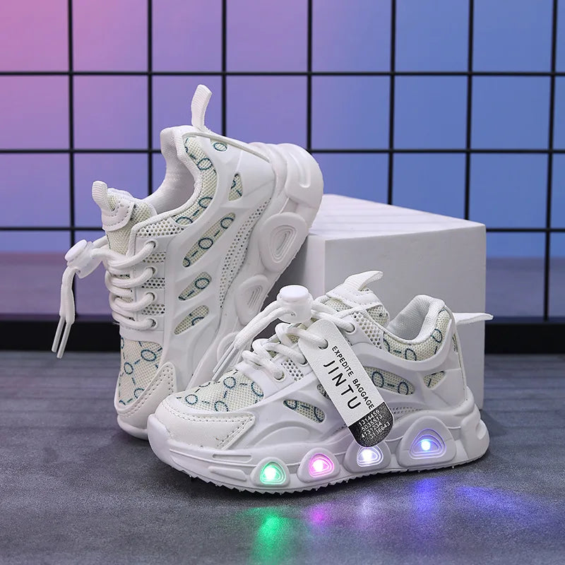 Kids Sneakers Spring New Girl Sneakers Casual LED Kid Shoes Fashion Girls' Shoes Designer Shoes Tenis De Mujer