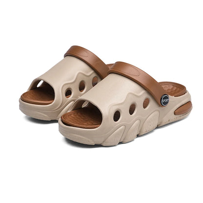 Soft-soled slippers Boys 2025 summer new two-wear children's flip-flops sandals girls breathable non-slip beach shoes