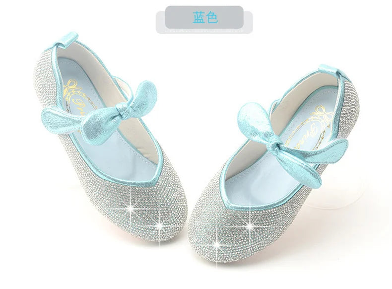 Girls Wedding Shoes Glitter New Brand Flat Heels Children Princess Sandals Dance Kids Fashion Party Shoes with Pearl