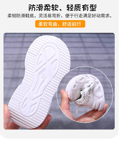 Kids Sneakers Spring New Girl Sneakers Casual LED Kid Shoes Fashion Girls' Shoes Designer Shoes Tenis De Mujer