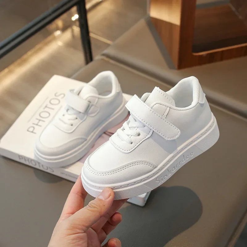 Boys White Shoes for Children Girls Unisex Kids Skate Sneakers Casual Fashion Classic for School Rubber Anti-skid Breathable New