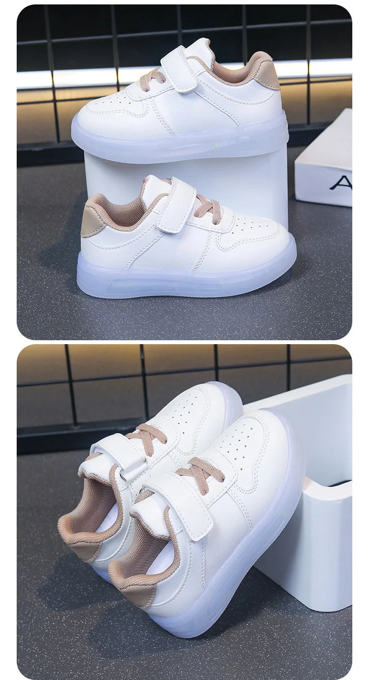 Zapatos Fashion Girls' Sneakers Spring New Kids Luminous Shoes Breath Boys Shoes Anti Slip Girls Casual Shoe Кроссовки