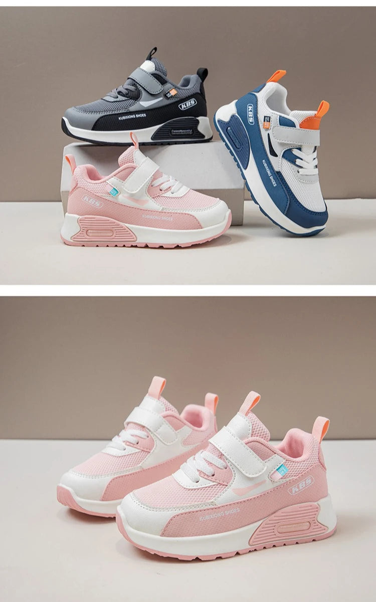 Children's Platform Sneakers Spring Autumn New Girls' Mesh Breathable Flats Lightweight Comfortable Non Slip Boys' Running Shoes