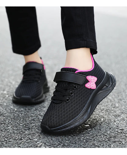 Girls' Breathable Mesh Sneakers with Bowknot Anti - Slip Casual Running Shoes for Kids Summer Sale Children's Sports Shoes