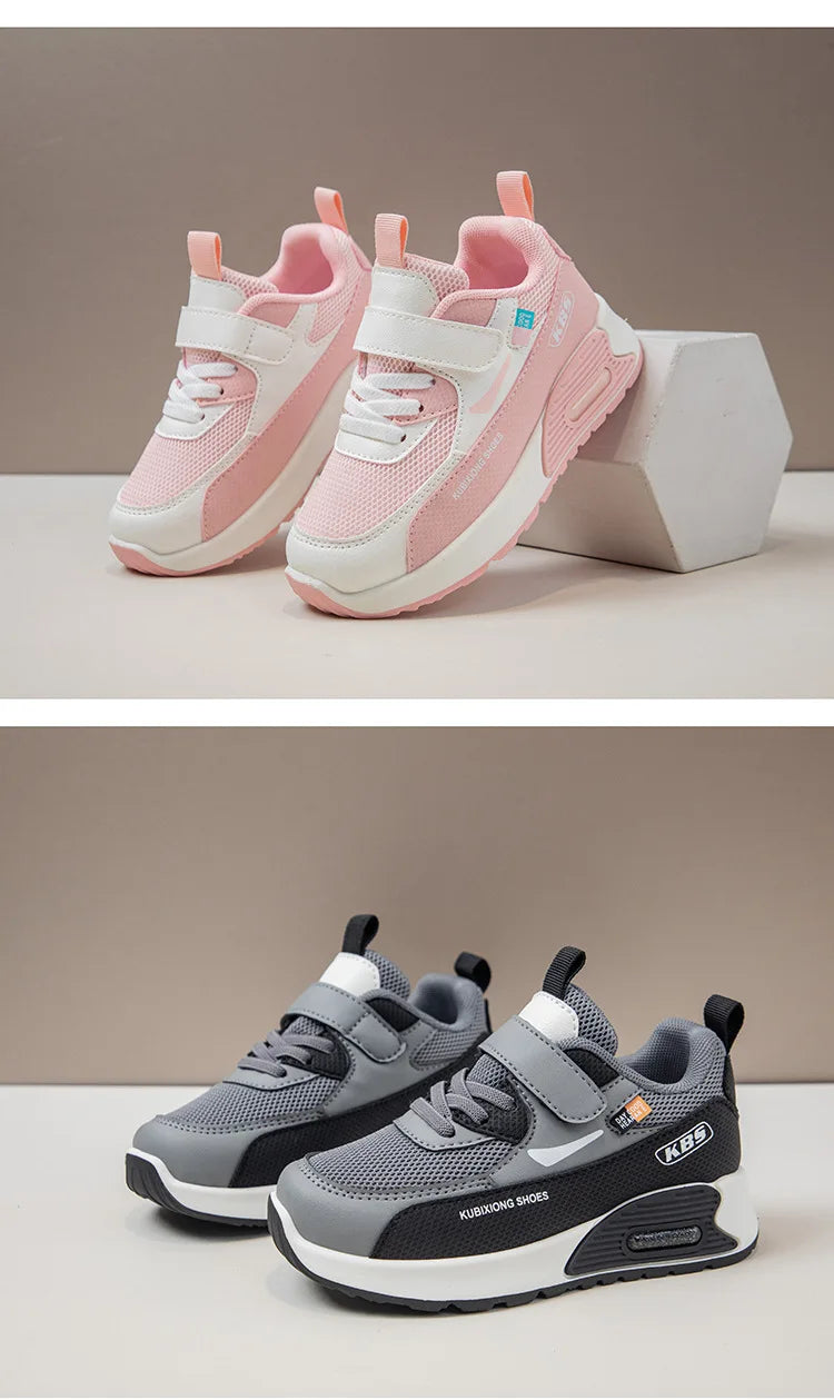 Children's Platform Sneakers Spring Autumn New Girls' Mesh Breathable Flats Lightweight Comfortable Non Slip Boys' Running Shoes