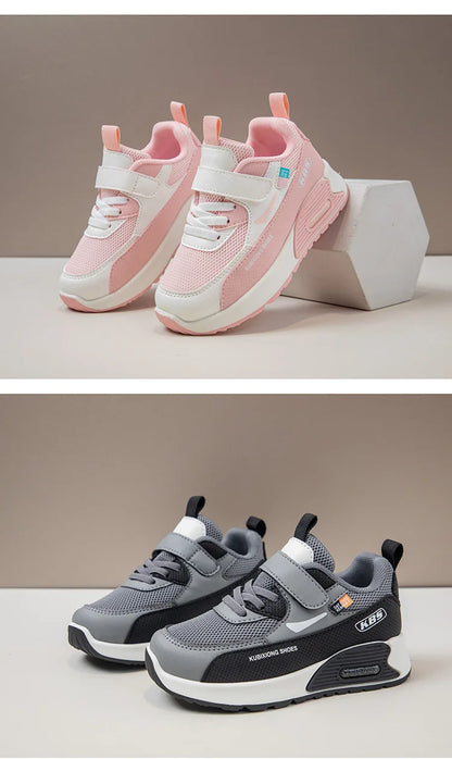 Children's Platform Sneakers Spring Autumn New Girls' Mesh Breathable Flats Lightweight Comfortable Non Slip Boys' Running Shoes