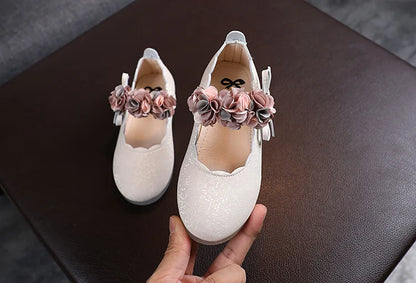 Kids Girls Party Shoes Students Non-slip Performance Leather Footwear Solid Color Children  Wedding Shoes Baby Princess Footwear