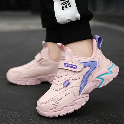Girl's Fashion Sneakers Lovely Girls Sneaker Outdoor Breathable Mesh Flat Sport Shoes Kids Casual School Walking Shoe Antislip