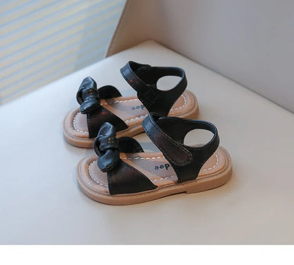 Girls Princess Sandals with Bow-knot Fashion Classic Baby Kids Beach Shoes Children Summer Sandals Simple Size 21-30 Hot Sale