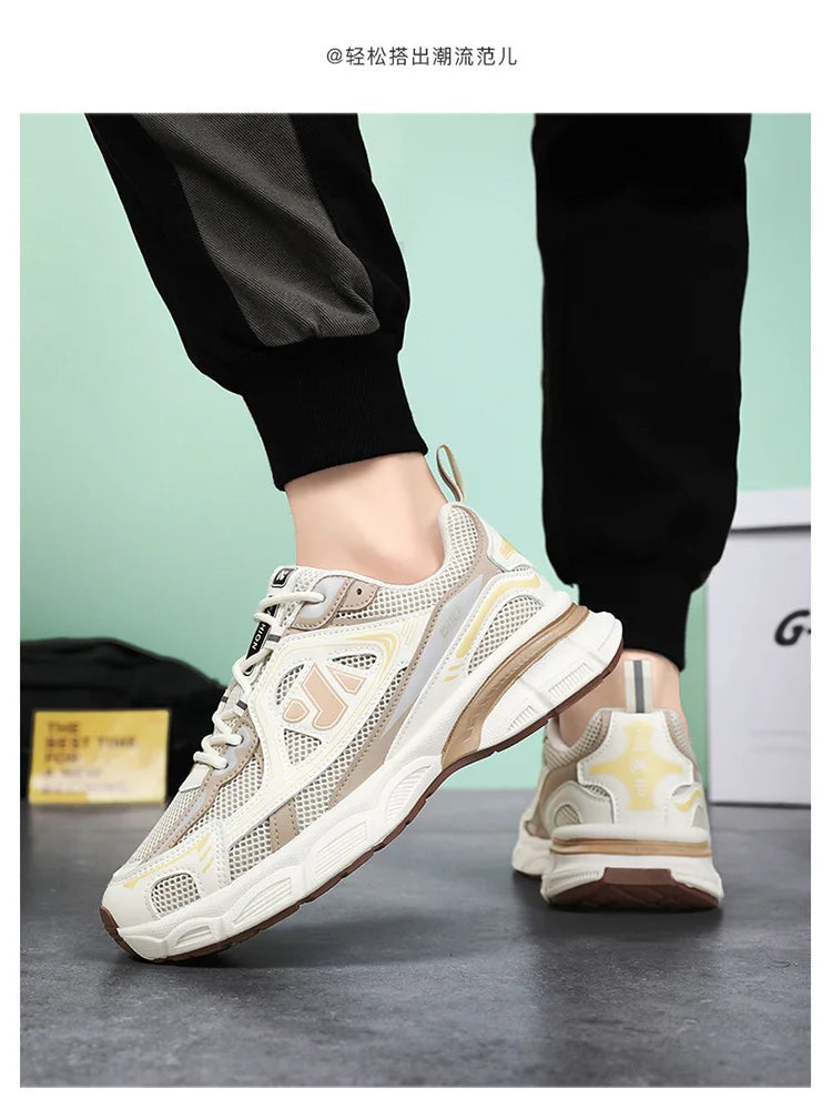 Men's Sneakers Fashion Breathable Sports Shoes Outdoor Running Shoes for Men Lace Up Platform Training Sneakers Tenis Masculino