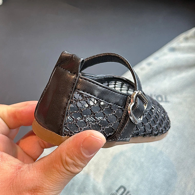 Baby Girls Summer Fashion Kids Soft Cute Grid Daily School Students Sandals Elegant Bow Casual Lightweight Flats Zapatos Mujer