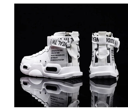 Mens Casual Sneakers High-tops Sneakers Trendy Boys Basketball Sports Tennis Shoes Outdoor Off-road Shoes Couple Sneakers