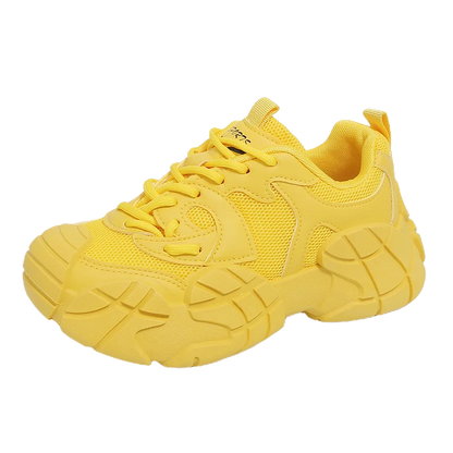 Women Platform Sneakers Lace Up Running Sports Shoes Soft Breathable Tennis Sneakers Casual Outdoor Comfortable Shoes For Female