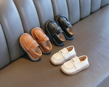 Boys Formal Leather Shoes for Children Kindergarten School Fashion Flats Kids Slip-on Loafers Classic Spring Autumn Korean Style