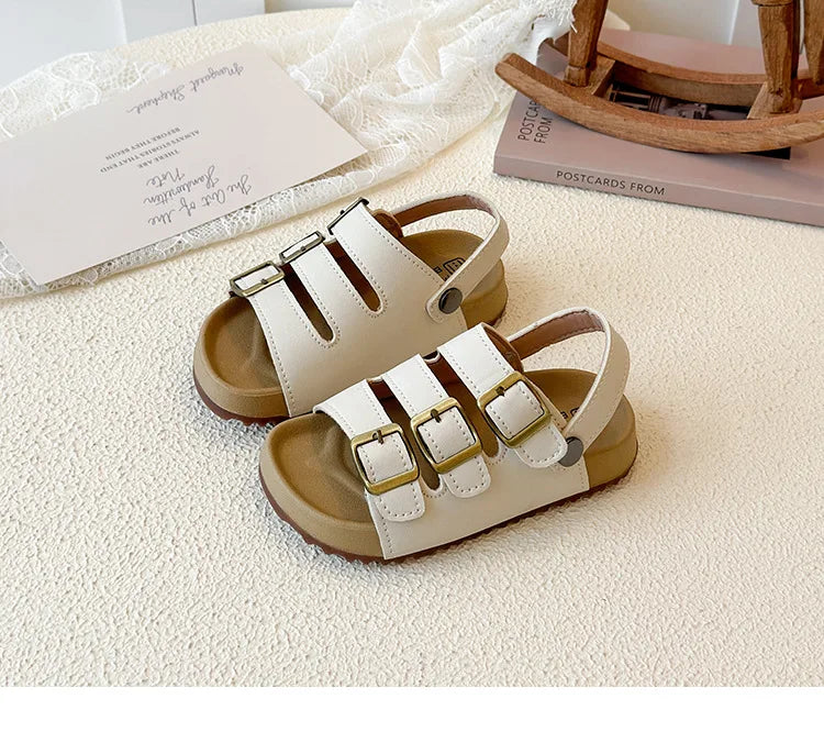 Girls Boys Summer New Fashion Korean Style Soft Bottom Anti-slippery Versatile Open-toe Beach Shoes