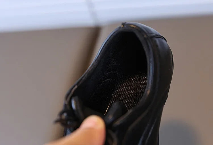 Boys School Leather Shoes New Performance Kids Black Loafers Fashion Children Formal Uniform Low-heels Shoes Causal Versatile