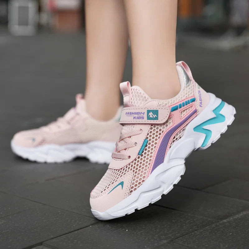 Fashion Non-Slip Casual Flat Running Shoes Breathable Lightweight Outdoor Tennis Shoes for Kids