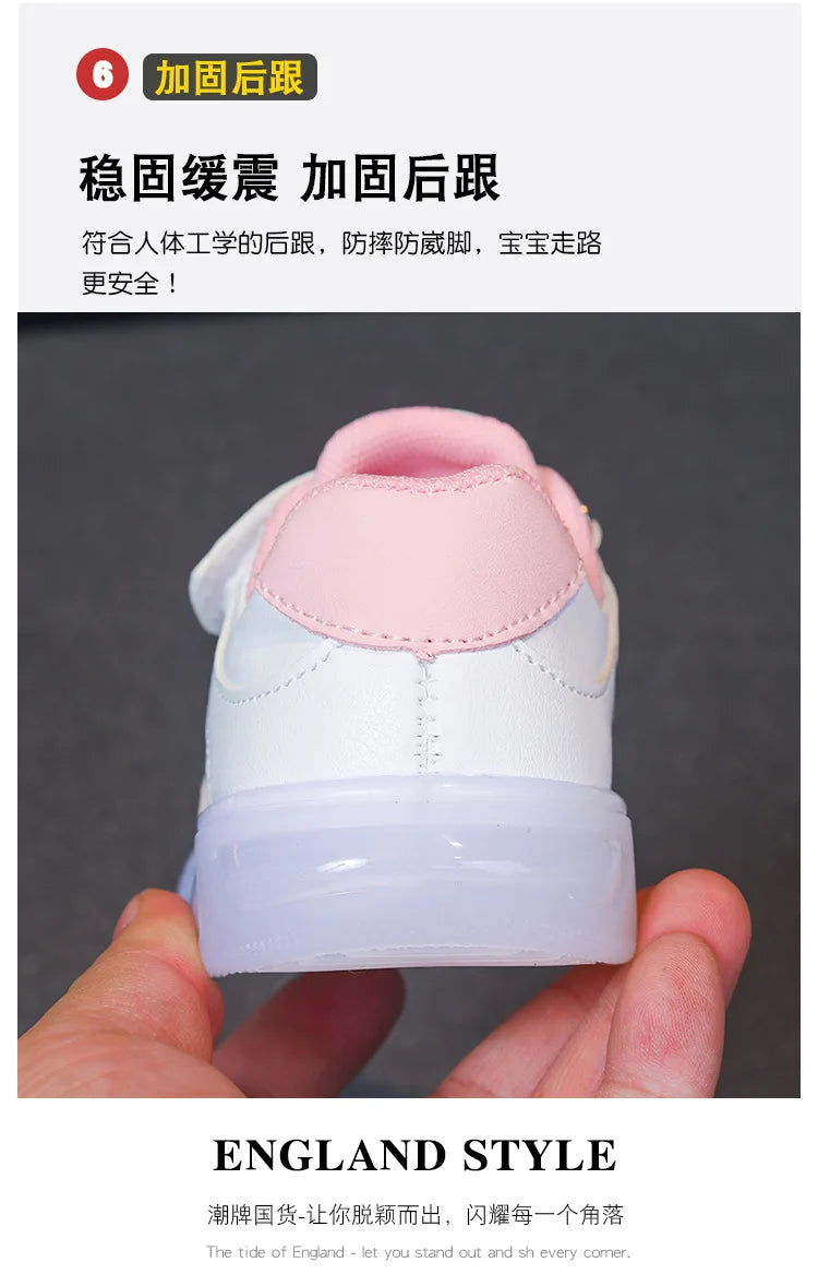 Zapatos Fashion Girls' Sneakers Spring New Kids Luminous Shoes Breath Boys Shoes Anti Slip Girls Casual Shoe Кроссовки