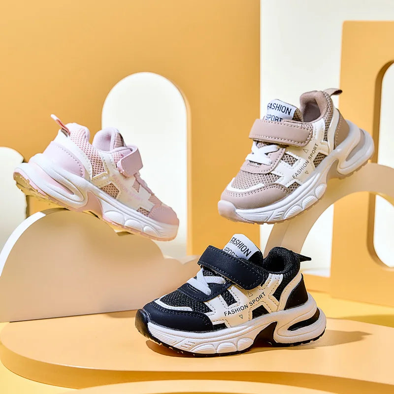 Autumn New Children Shoes Mesh Breathable Kids Sneakers Outdoor Sport Shoes Comfortable Soft Sole Fashion Girls Boys Shoes