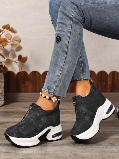 Women Sneakers Anti-slip Platform Wedge Sneakers Women Slip on Casual Lady Vulcanized Shoes Women Zapatos De Mujer2026